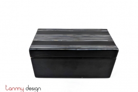 Black rectangular box with mother of pearl lid 7*14*H5cm